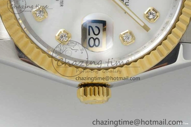 MiroTime 1231 DateJust 36mm SS YG DIWF 1:1 Best Edition 904L Steel White MOP Diamonds Dial on Oyster Bracelet SA Packable 2316